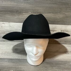 Bailey  XX Wool Blend Black Western Cowboy Hat Size 7 3/8  59 Made in USA